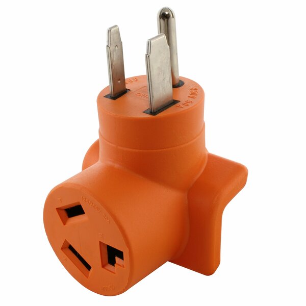 Ac Works Welder 6-50P Plug to 10-30R 3-Prong 30A 3-Prong Dryer Adapter AD6501030